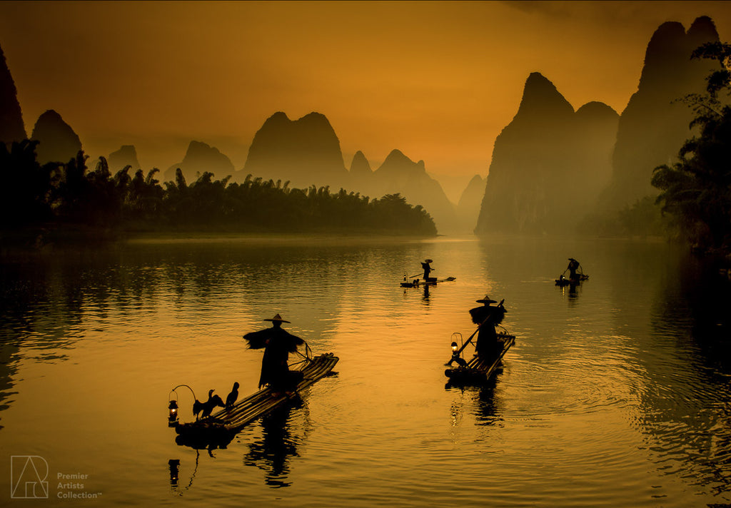 Guilin Fishermen at Sunrise - Peter Levshin